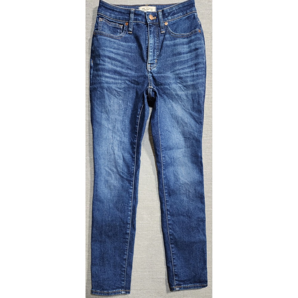 Madewell Curvy High-Rise Skinny Jeans Medium Wash Blue Denim Size 26